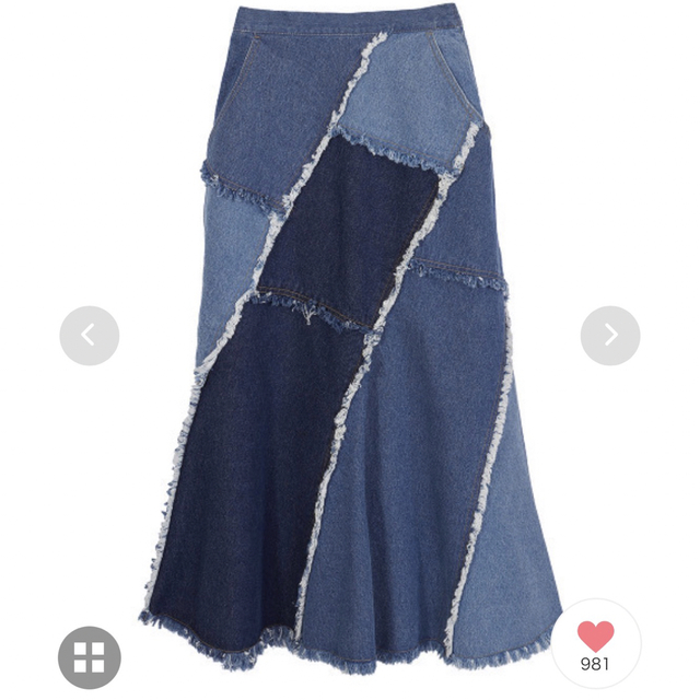 Ameri VINTAGE(アメリヴィンテージ)のUND PATCHWORK DENIM SKIRT レディースのスカート(ロングスカート)の商品写真