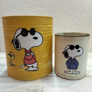 スヌーピー(SNOOPY)の☆しゅう様専用☆SNOOPY　リメイク缶⑬㉓(インテリア雑貨)