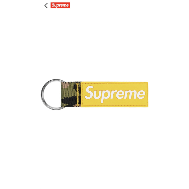 Supreme(シュプリーム)の【新品★送料込み‼️】Webbing Keychain イエローカモ メンズのファッション小物(キーホルダー)の商品写真