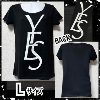 【L】『YES』プリントパロディTシャツ(Tシャツ(半袖/袖なし))