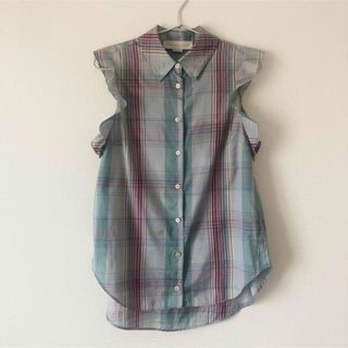 Stella McCartney - stella mccartney ブルー チェック ブラウスの通販