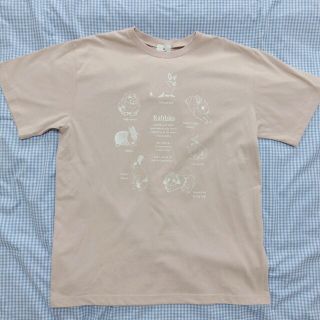 メリージェニー(merry jenny)のmerry jenny うさぎ図鑑tee Tシャツ ピンク(Tシャツ(半袖/袖なし))