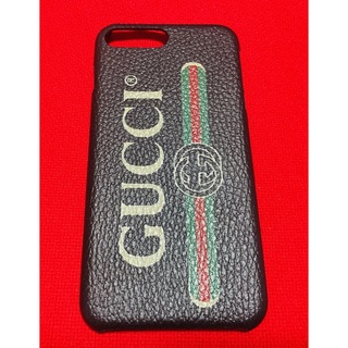 グッチ(Gucci)の定価36300円新品　GUCCI グッチ　iphone 7+ 8+ 黒　ブラック(iPhoneケース)
