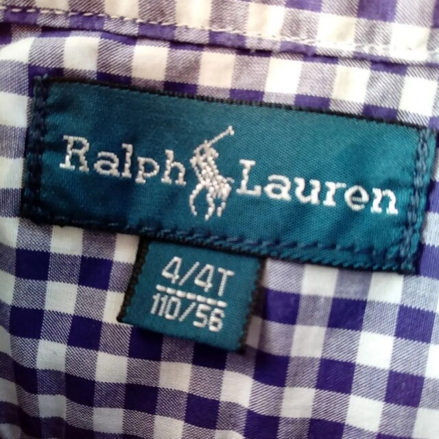 Ralph Lauren(ラルフローレン)のラルフローレン　長袖チェックシャツ男の子　Ralph Lauren　110 4T キッズ/ベビー/マタニティのキッズ服男の子用(90cm~)(ブラウス)の商品写真