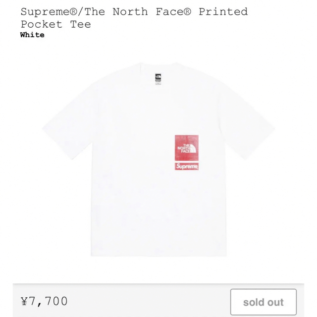 トップスSupreme The North Face Printed Pocket T