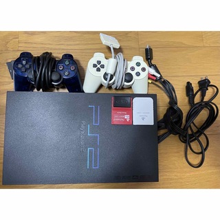 プレイステーション2(PlayStation2)のPS2本体 SCPH-30000ブラック 動作確認済 コントローラー付きセット(家庭用ゲーム機本体)