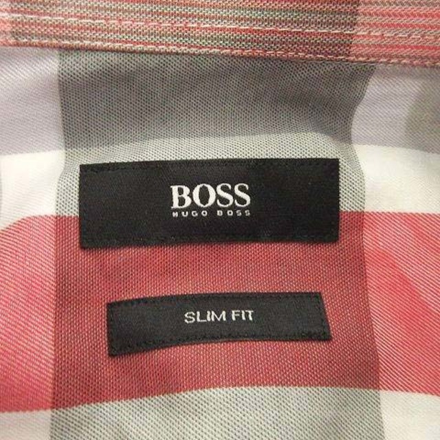HUGO BOSS(ヒューゴボス)のヒューゴボス 美品 チェック シャツ 長袖 トップス S ホワイト IBO37 メンズのトップス(シャツ)の商品写真