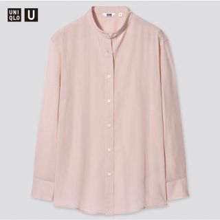 ユニクロ(UNIQLO)のUNIQLO ユニクロ　シアーバンドカラーシャツ（長袖）(シャツ/ブラウス(長袖/七分))