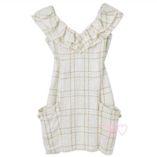 ハーリップトゥ(Her lip to)の新品♡Her lip to♡Summer Tweed Dress ホワイト Ｓ(ミニワンピース)