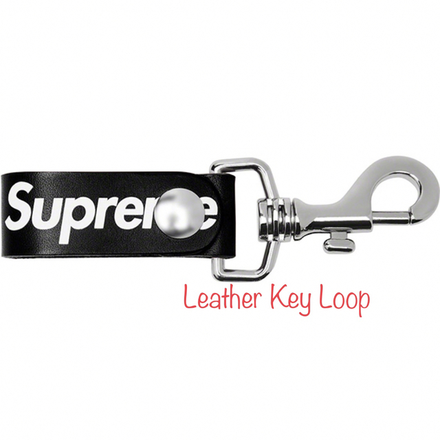 Supreme Leather Key Loop レザーキーループ BLACKファッション小物