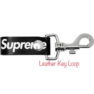 シュプリーム(Supreme)のSupreme Leather Key Loop レザーキーループ BLACK(キーホルダー)