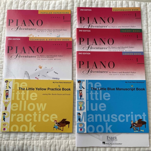 [英語版]ピアノ・アドベンチャー　Piano Adventures  7冊セット