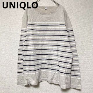 ユニクロ(UNIQLO)の2377 ユニクロ UNIQLO カットソー トップス ボーダー(Tシャツ/カットソー(七分/長袖))