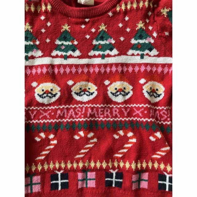 H&M(エイチアンドエム)のH&M クリスマス セーター 80cm キッズ/ベビー/マタニティのベビー服(~85cm)(ニット/セーター)の商品写真