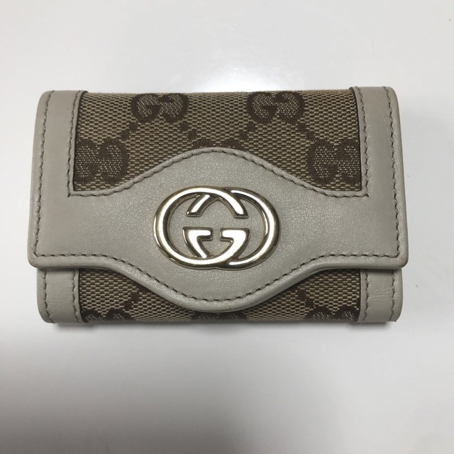 GUCCI キーケースGGキャンバスインターロッキング 6連キーケース 美品