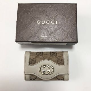 Gucci - GUCCI キーケースGGキャンバスインターロッキング 6連キー