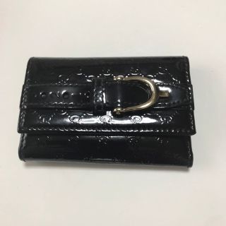 Gucci - GUCCIマイクログッチシマ キーケース ベルトデザイン パテント