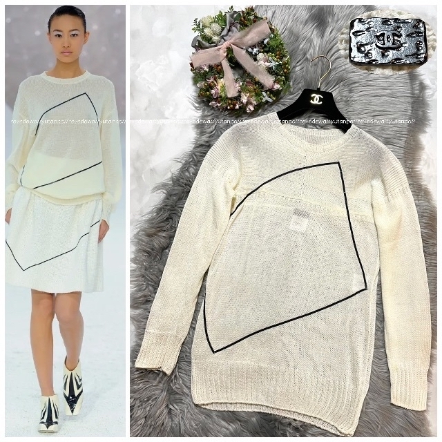 CHANEL - 本物 ランウェイモデル シャネル スクエアライン COCO CHANEL - 本物 ランウェイモデル シャネル スクエアライン COCO
