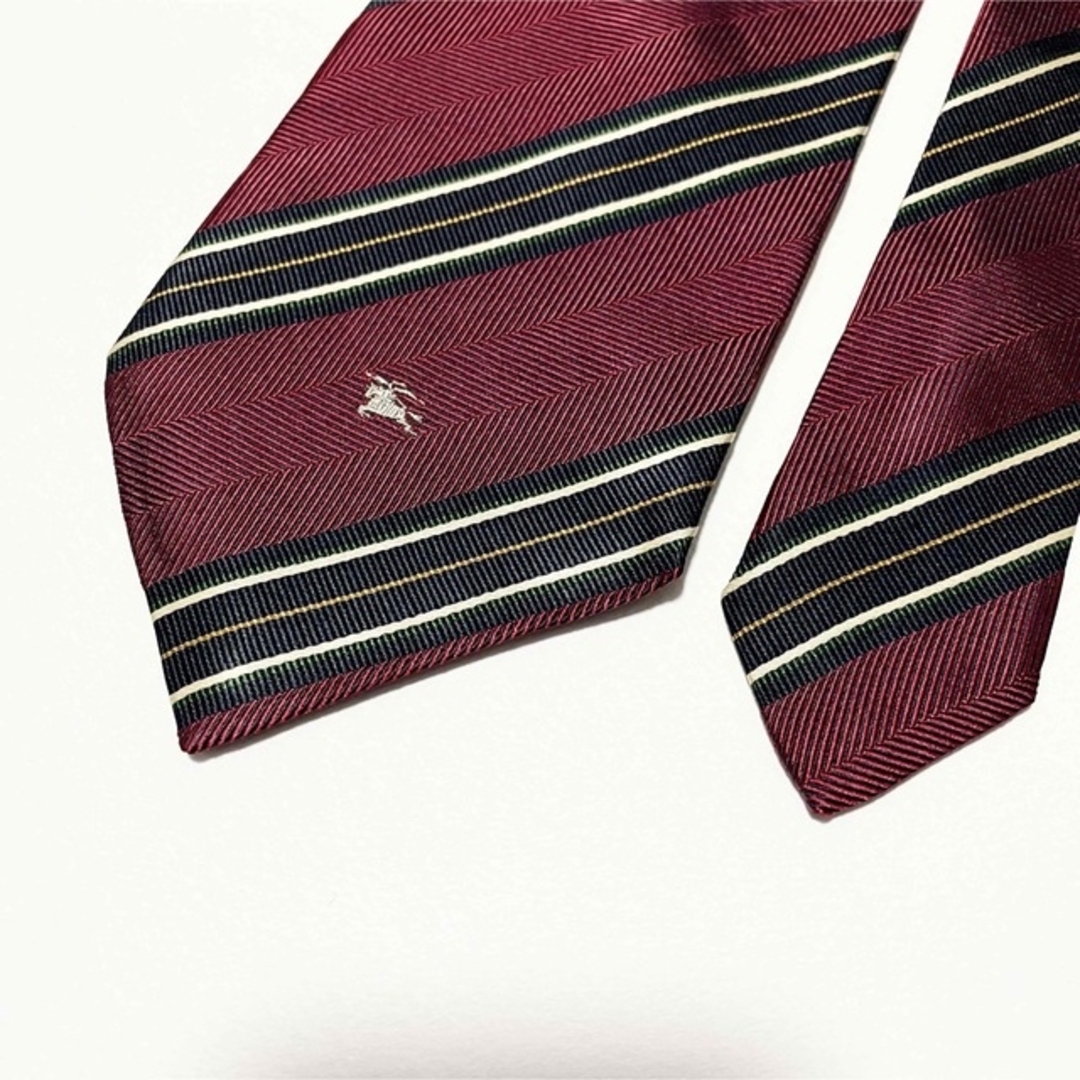 BURBERRY - 【美品】バーバリー ネクタイ レジメンタルストライプ柄