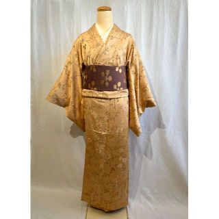 2299 草花紋 小紋 袷単品(着物)