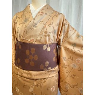 草花紋 小紋 袷単品