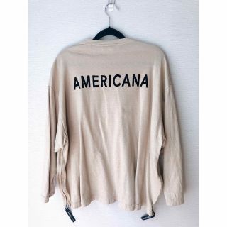 アメリカーナ(AMERICANA)の【美品】Americana サイドジッププルオーバー(カットソー(長袖/七分))