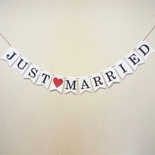 JUST MARRIED  ガーランド　結婚式　前撮り　ウェルカムスペース(ガーランド)