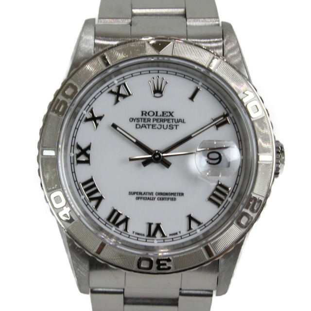 【PH・P済み】ROLEX　ロレックス　デイトジャスト　サンダーバード　16264　自動巻き　T番　1996年ギャラ　デイト　SS　WG　ホワイト　メンズ　腕時計松前R56店