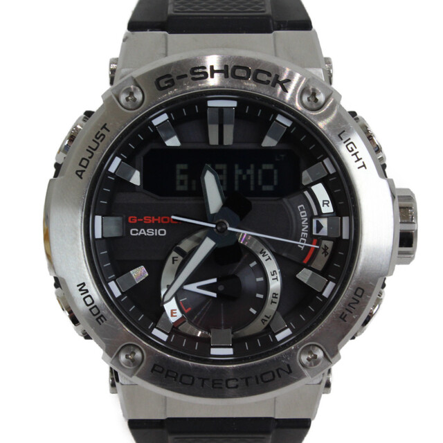 CASIO　カシオ　G-SHOCK　ジーショック　G-STEEL　GST-B200シリーズ　GST-B200-1AJF　タフソーラー　アナログ　デジタル　SS　ラバー　ブラック　メンズ　腕時計松前R56店