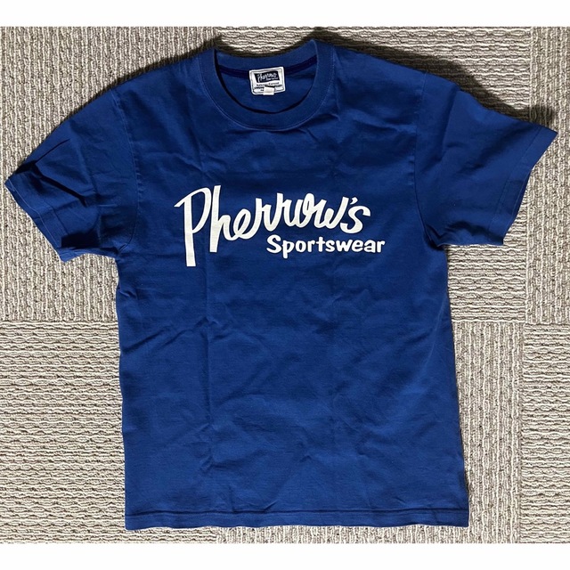 PHERROW'S(フェローズ)のフェローズ Pherrow's Tシャツ サイズ36(S) ブルー 古着 中古 メンズのトップス(Tシャツ/カットソー(半袖/袖なし))の商品写真