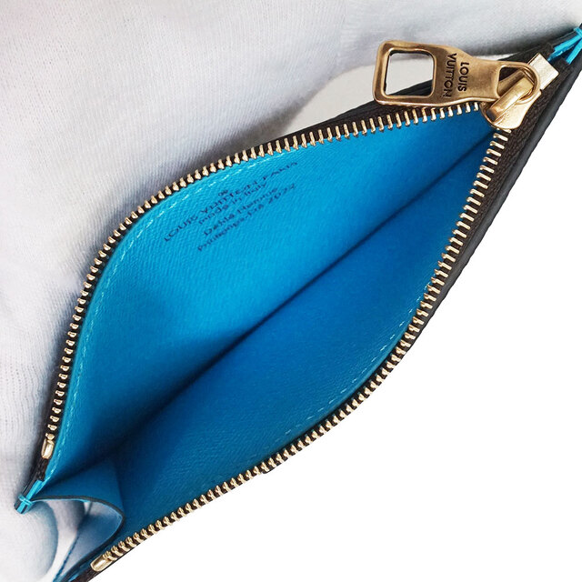 大人気新品 LOUIS VUITTON(新品・未使用品) LOUIS 箱付 M81256 青 茶 ブルー ブラウン モノグラム 財布 小銭入れ N°7 アブロー ヴァージル コインケース ホルダー コインカード ヴィトン ルイ - VUITTON コインケース+小銭入れ