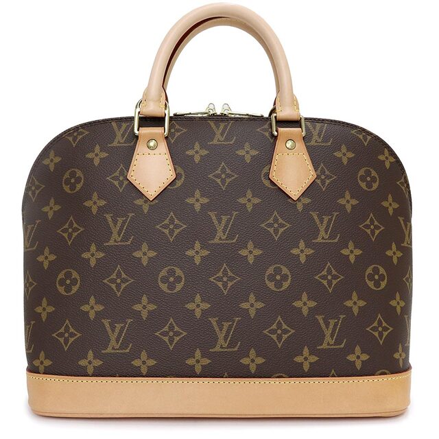 ルイ ヴィトン アルマ PM ハンドバッグ モノグラム ヌメ革 レザー ブラウン 茶 M51130 LOUIS VUITTON（美品）