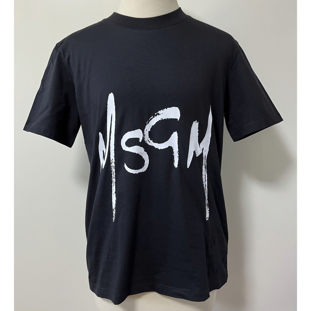 MSGM - 新品.激安.タグ付 MSGM ビックロゴTシャツ 黒 ブラック S(M)の