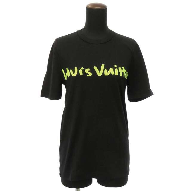 LOUIS VUITTON(ルイヴィトン)のルイヴィトン トップス Tシャツ ロゴ コットン レディースサイズXXS RM091S LOUIS VUITTON 半袖 黒 レディースのトップス(Tシャツ(半袖/袖なし))の商品写真