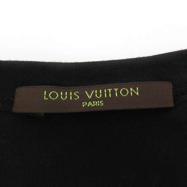 LOUIS VUITTON(ルイヴィトン)のルイヴィトン トップス Tシャツ ロゴ コットン レディースサイズXXS RM091S LOUIS VUITTON 半袖 黒 レディースのトップス(Tシャツ(半袖/袖なし))の商品写真