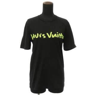 ルイヴィトン(LOUIS VUITTON)のルイヴィトン トップス Tシャツ ロゴ コットン レディースサイズXXS RM091S LOUIS VUITTON 半袖 黒(Tシャツ(半袖/袖なし))