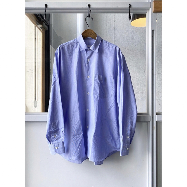 COMOLI コモリシャツ SAX STRIPE | comonuevo.com.co