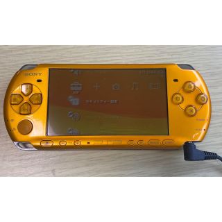 ソニー(SONY)のPSP-3000 イエロー　(中古品)(携帯用ゲーム機本体)