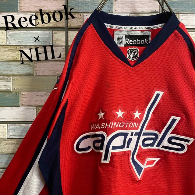 リーボック×NHL ワシントンキャピタルズ ホッケーシャツ ゲームシャツ