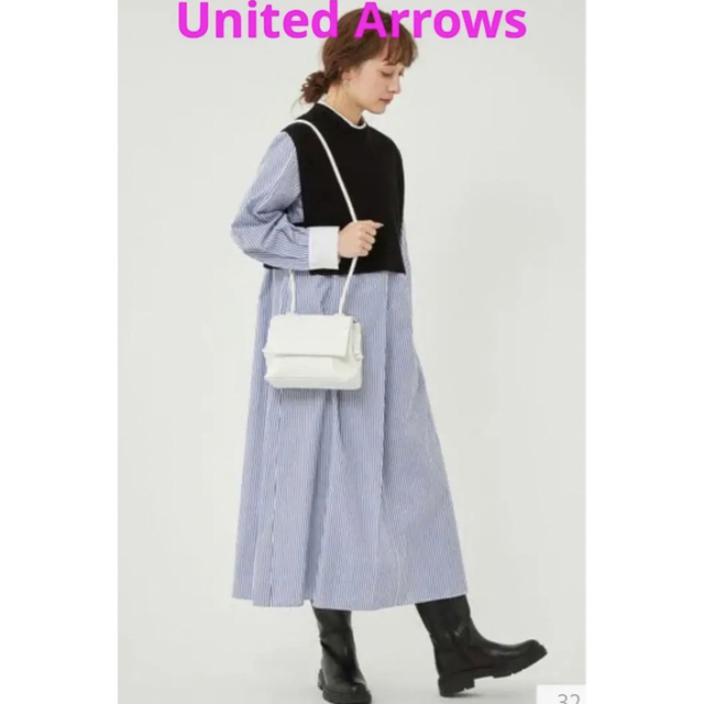 UNITED ARROWS(ユナイテッドアローズ)のユナイテッドアローズ　シャツ　ワンピース レディースのワンピース(ロングワンピース/マキシワンピース)の商品写真