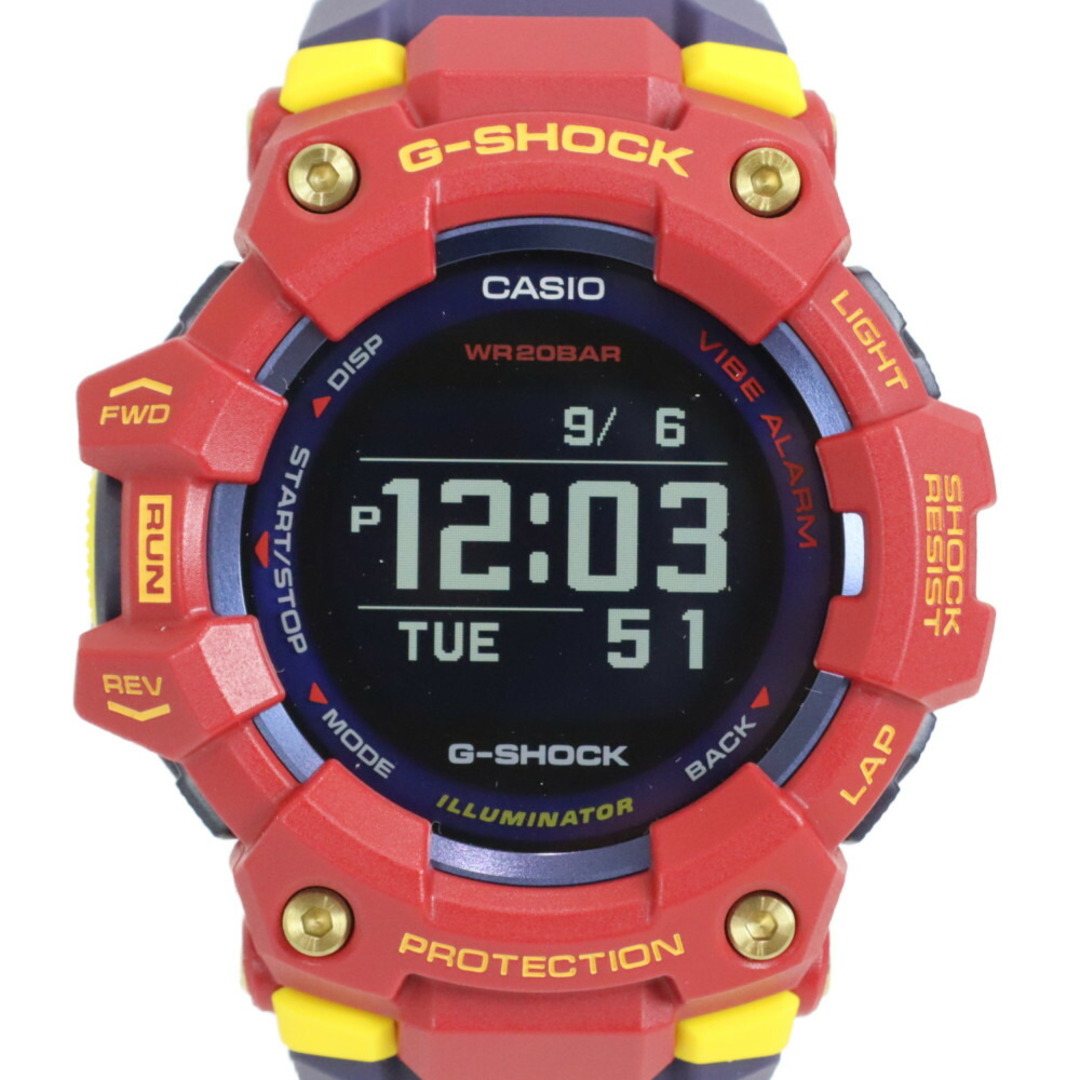 【FCバルセロナコラボモデル】CASIO　カシオ　G-SHOCK　ジーショック　G-SQUAD　ジースクワッド　GBD-100シリーズ　GBD-100BAR-4JR　デジタル　クオーツ　ラバー　レッド　イエロー　パープル　メンズ　腕時計松前R56号店