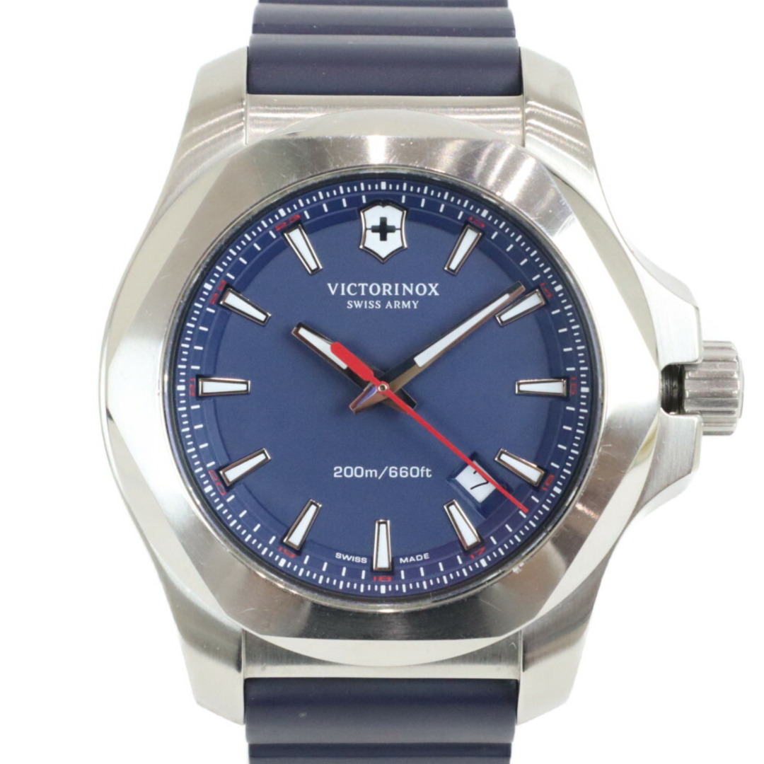 VICTORINOX　ビクトリノックス　I.N.O.X.　241688.1　クオーツ　デイト　SS　ラバー　ブルー　メンズ　腕時計松前R56号店