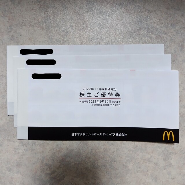 匿名配送】最新 マクドナルド 株主優待券（６枚綴り）×３冊 適切な価格