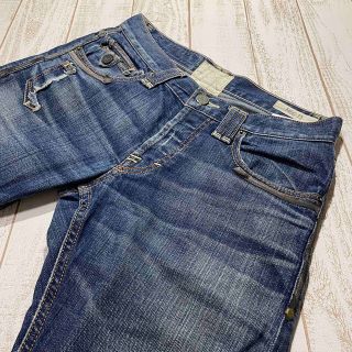 タヴァニティソージーンズ(TAVERNITI SO JEANS)の【TAVERNITI SO JEANS】クラッシュ加工ストレートデニムパンツ(デニム/ジーンズ)