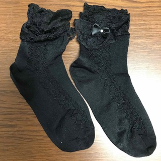 お出かけ用靴下　18㎝　ブラック(靴下/タイツ)