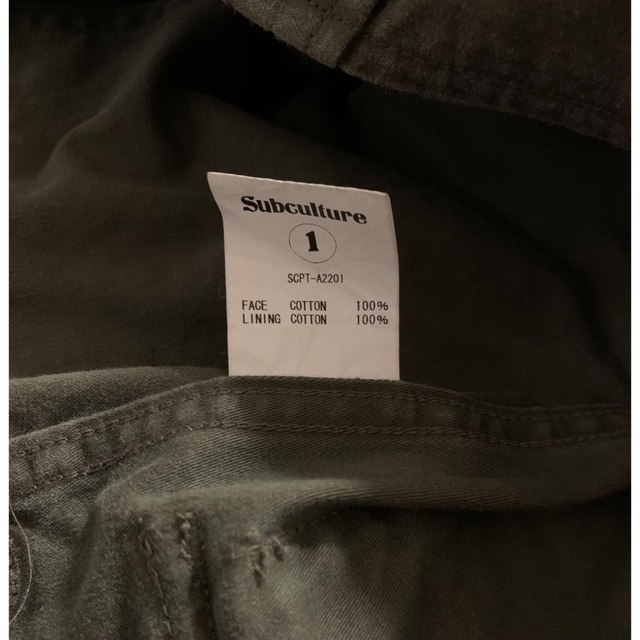 国内正規品 22AW Subculture FATIGUE PANTS オリーブ1Sキムタク - 通販