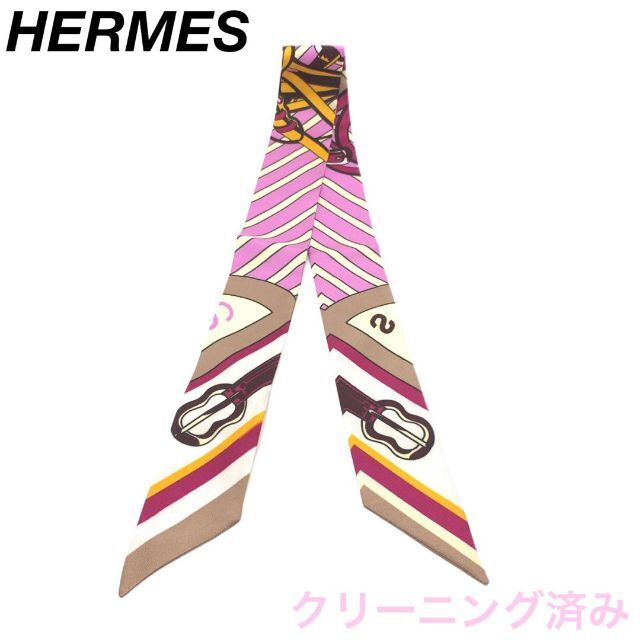 ☆クリーニング済み☆HERMES ツイリー スカーフ #038950-