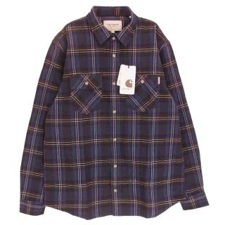 カーハート(carhartt)のCarhartt カーハート WIP Franklin Check Shirt 長袖 ネル シャツ ダークネイビー系 ブラック系 L【新古品】【未使用】【中古】(シャツ)