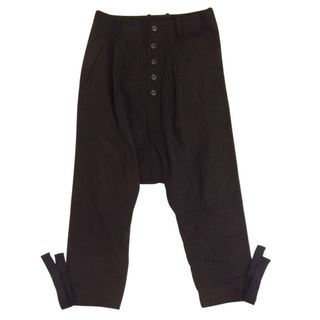 ヨウジヤマモト(Yohji Yamamoto)のYohji Yamamoto ヨウジヤマモト REGULATION レギュレーション FJ-P52-301 Dropped Crotch Pants 裾ドローコード サルエルパンツ ブラック系 1【中古】(その他)