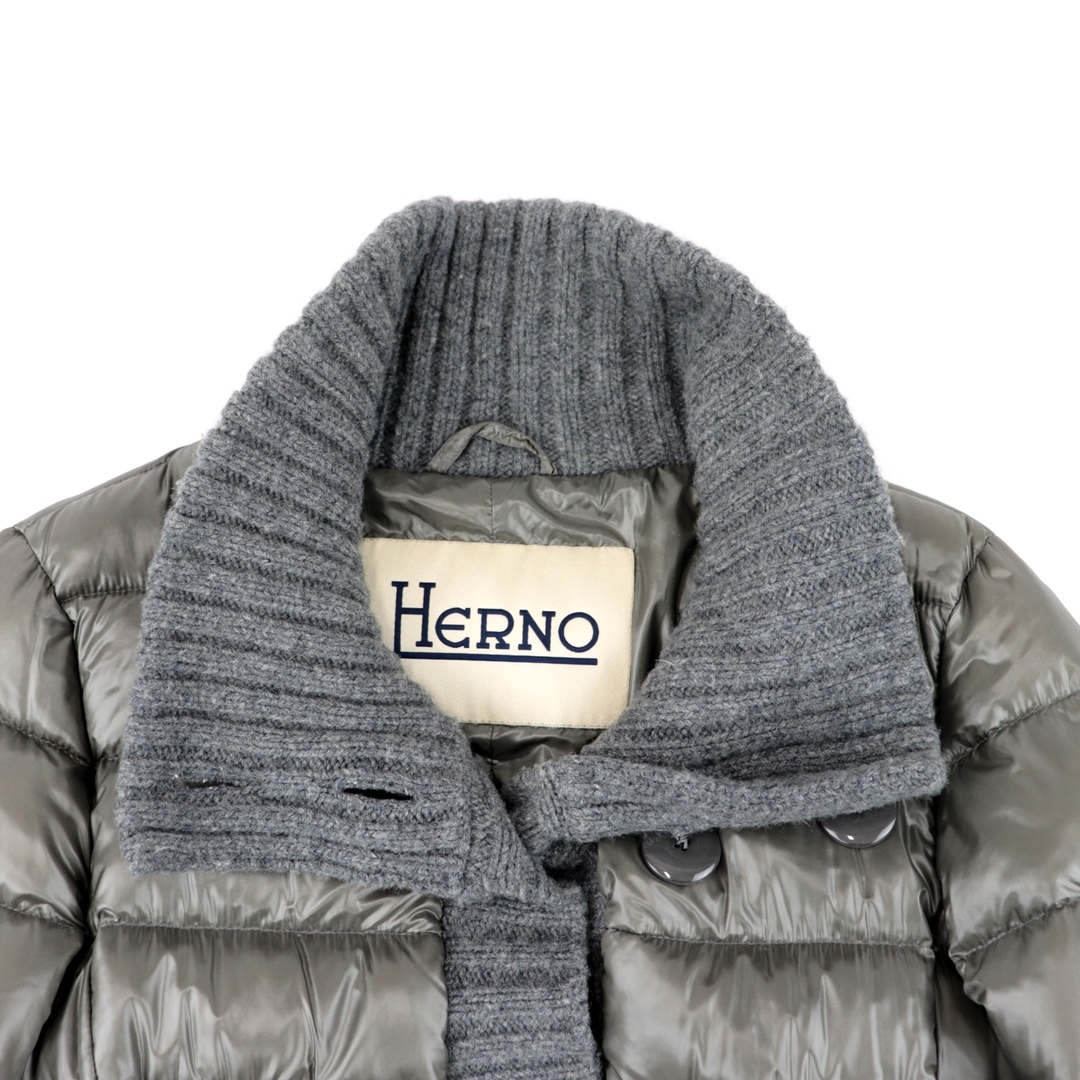 HERNO - 美品 ヘルノ ウール切替 ナイロン ダウンジャケット